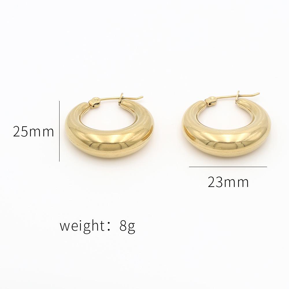 U-Shaped Titanium Steel Women'S Earrings Temperament French Personalized Earrings High-End Earrings Jewelry