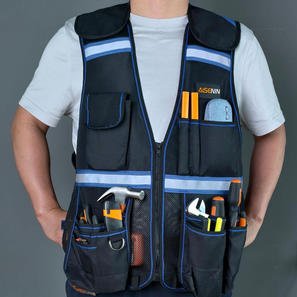 Electrician Multi-Pocket Reflective Work Vest