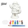 DIY Painting Santa Figurines Coloring Christmas Figurine Kit Paints & Brushes Included Snowman Reindeer Handmade Decorations Nutcracker Xmas