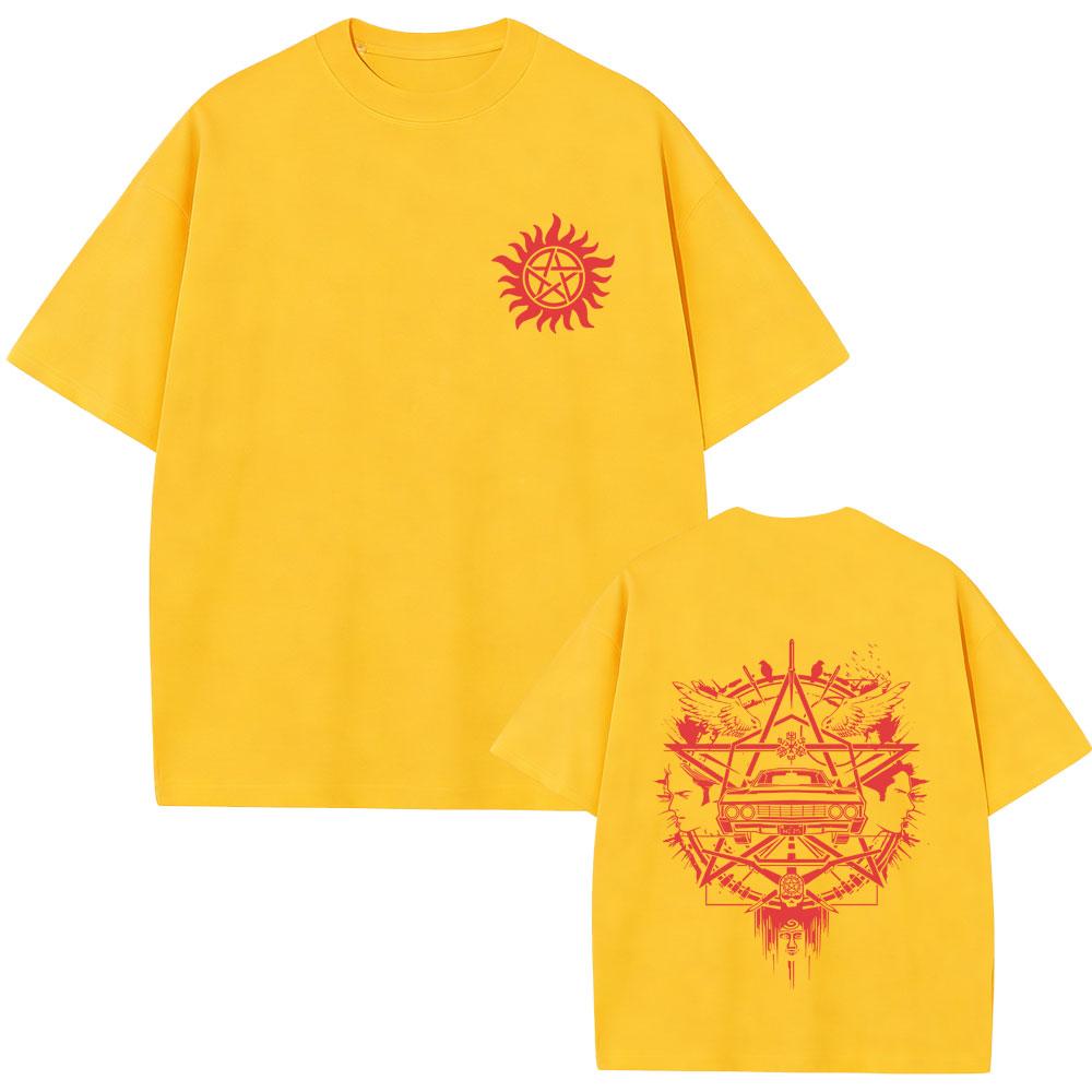 Supernatural Graphic Tshirt Summer Unisex Women Fashion Casual Soft Cotton Short Sleeve Unisex Cosplay Oversized Crewneck Tshirt