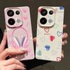Cute Cartoon Love Hearts Case For Xiaomi 13T Pro Redmi Note 15 Pro 4G Redmi Note 14 13 Pro+ 5G Leather Texture Silicone Cover