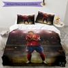 Lamine Yamal Barcelona Jubiläums Bettwäsche Set, Weiche Bettwäsche für Schlafzimmer Heimdekoration, Perfektes Geschenk für Fußballfans, Atmungsaktiver Bettbezug mit P