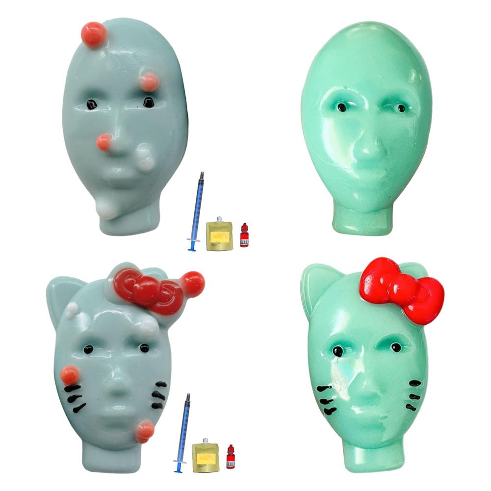 Funny Pimple Popper Acne Relief Toy Silicone Homemade Pinching Decompression Toys Weird Alien Design Stress Relief Squeeze Toys