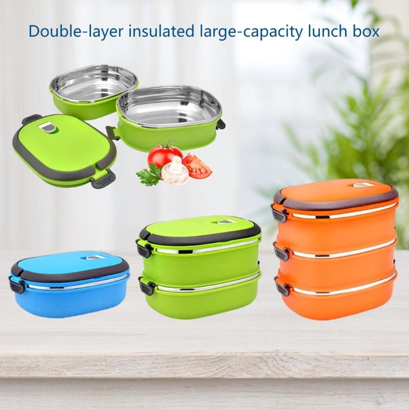 Stainles Steel Food Storage Container Many Tiers Insulated Lunch Boxs for Home Use