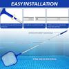 Landing Net Pool, Jsdoin 120 cm Long Pond Net with Telescopic Pole, Fine Mesh - For Pond, Algae & Bestway Pool, Algae Net Nylon Net