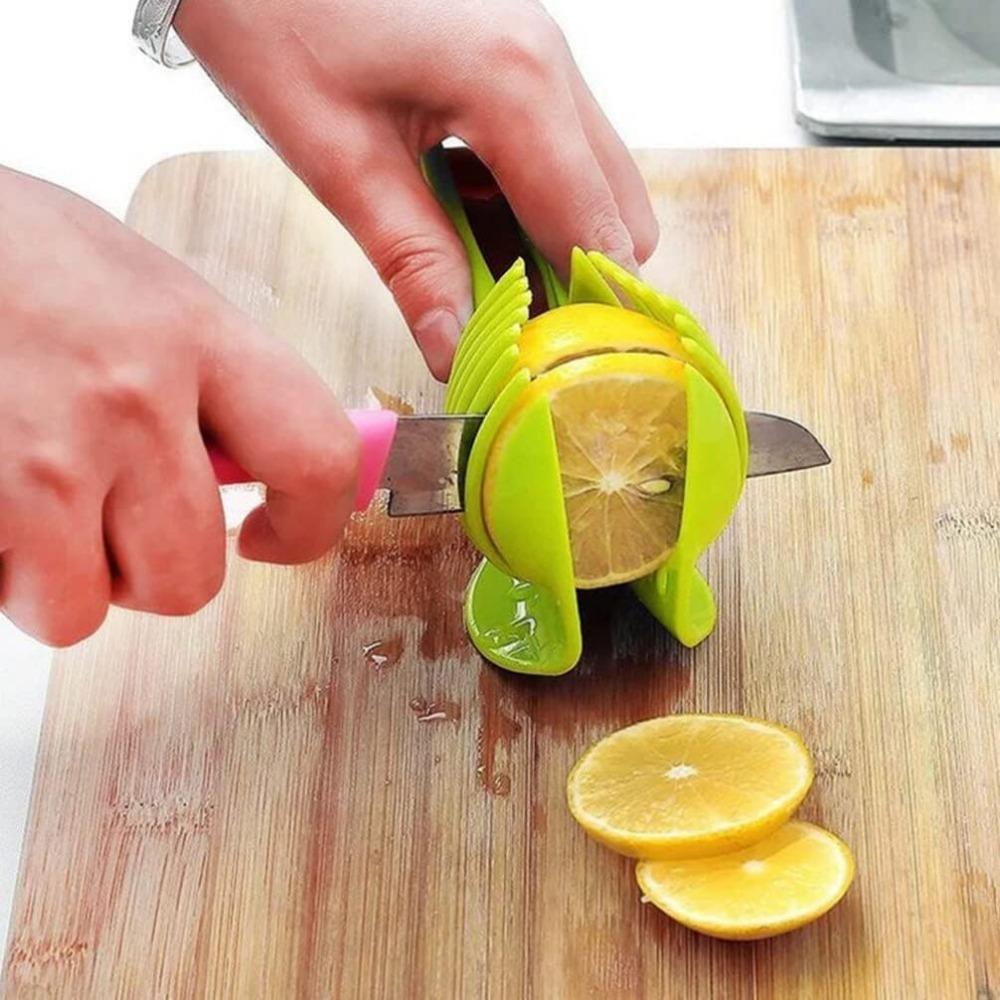 Fruit Slicer with Handle, Kitchen Gadget Multi-function Tomato Lemon Strawberry and Egg Cutter Compact for Fast and Even Slicing