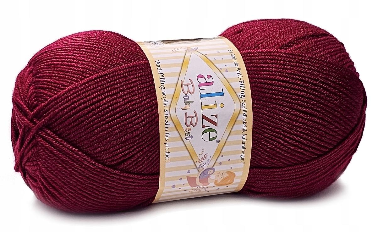Alize Baby Best weiches und zartes Rote-Bete-Burgund-Garn für Kinder 390
