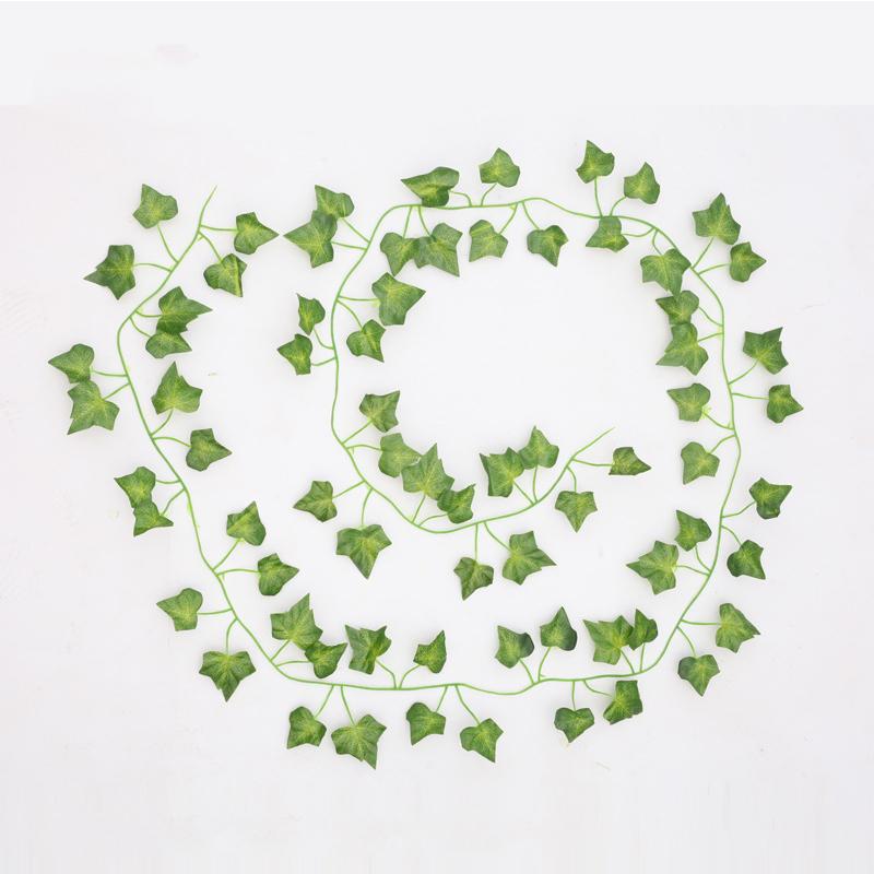 12PCS 2.1M Artificial Plant Vines Green Leaves Ivy Vines For Home Wedding Decoration Wholesale DIY Hanging Wreath Fake Flowers