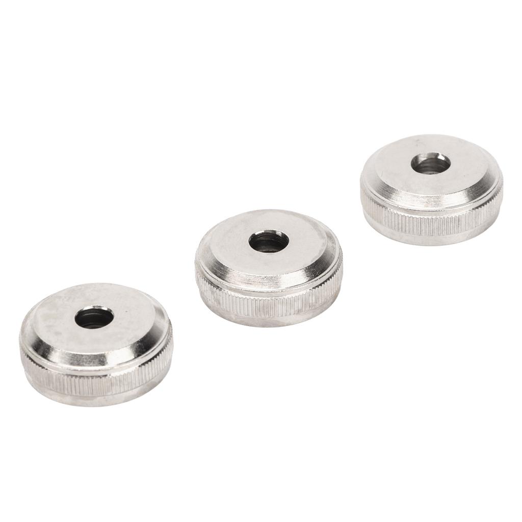 3Pcs Trumpet Valve Cap Metal Silver Screw Piston for Trumpet Replacement Musical Instrument Accessories Trumpet Bottom
