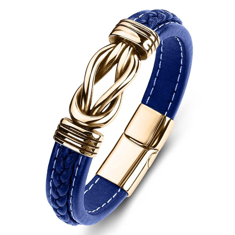 2026 Men's 8-character Gold Bracelet, European and American High-quality Jewelry