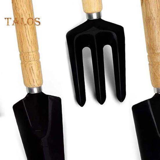 Bahçe Aletleri Seti Karbon Çelik Ahşap Saplı Mala Ağır Hizmet El Tırmığı Çatal Saklama Çantası ile Ev Bahçıvanları için Bahçecilik Hediyeleri