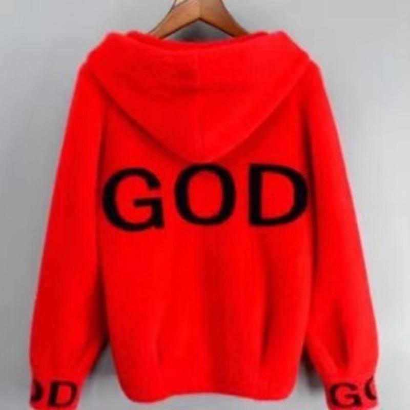 Faux Fur Jacket Women Autumn Winter Thick Imitation Warm Cardigan Casual Soft Knitted Coats