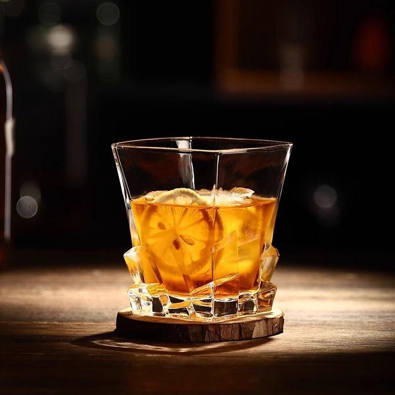 Křišťálová sklenice na whisky – Vintage tumbler na Scotch, Bourbon, Koňak, Vodku, Gin, pro domácí bar