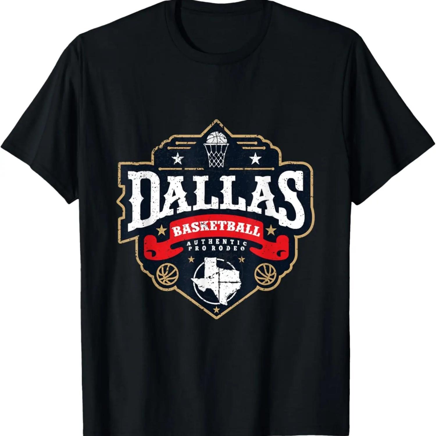Dallas Texas Vintage Logo Basketball T-Shirt S чёрный