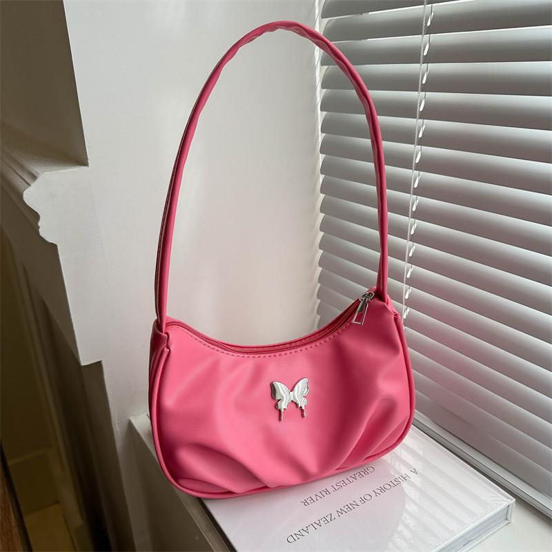 Chic Fashionable Butterfly Bow Shoulder Bag Trendy Street Style Satchel Purse For Women