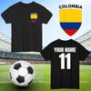Personalised Colombia Football T-Shirt Custom Name And Number Sports Lover To
