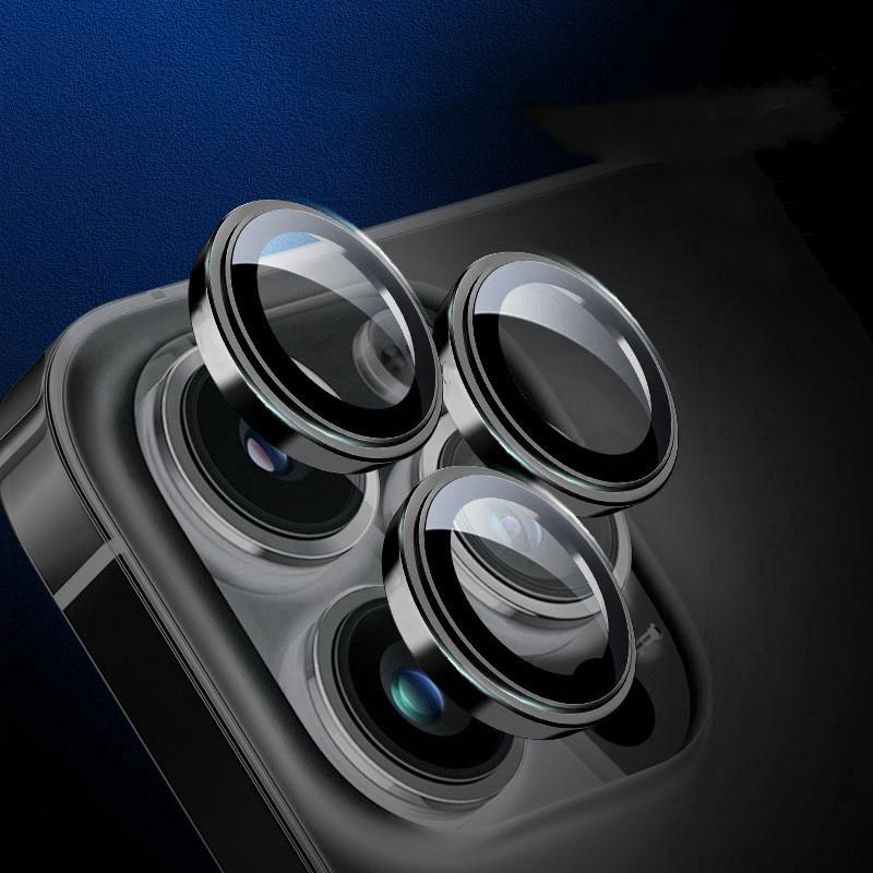 1 Set Metal Camera Protector for Alloy Ring Lens Glass for Back Lens Cap