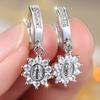French retro Virgin Mary full diamond earrings, women's earrings with a sense of celebrity atmosphere in style