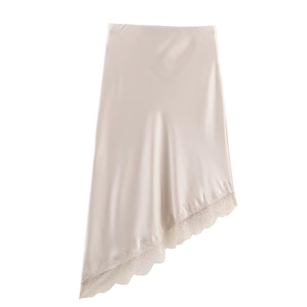 High Waisted Satin Half Slip Dress Lace Lace Underskirt Fashion Elegant Skirts  for Girls