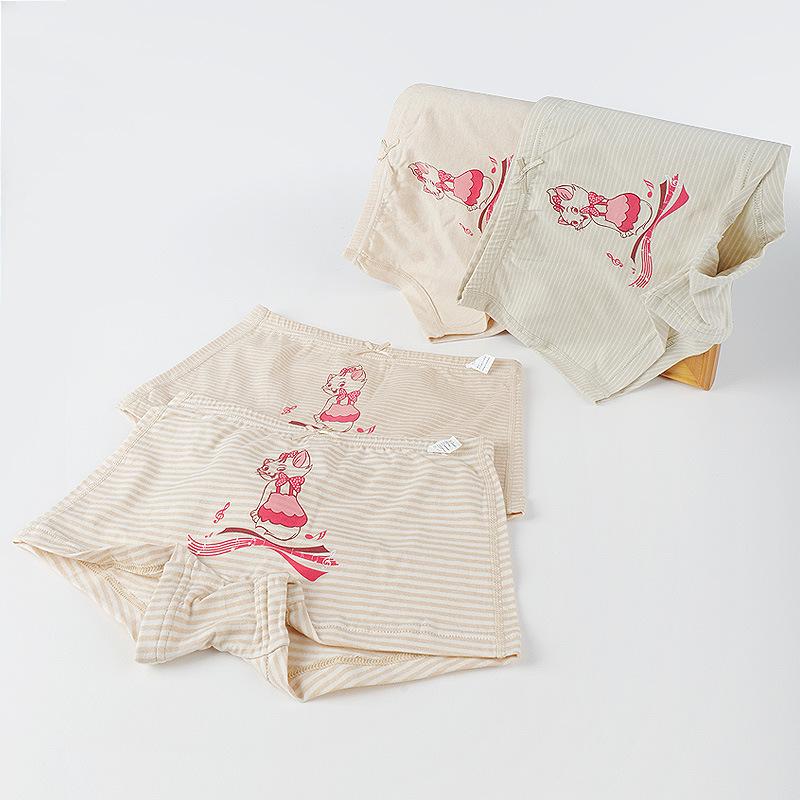 Colorful Cotton Girls' Underwear - No Pinch Medium & Large Boxer Briefs