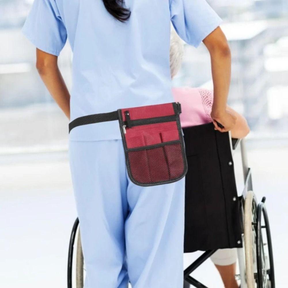 Multi-Compartment Nurse Organizer Belt Large Capacity Pets Accessories Bag Nursing Supplies