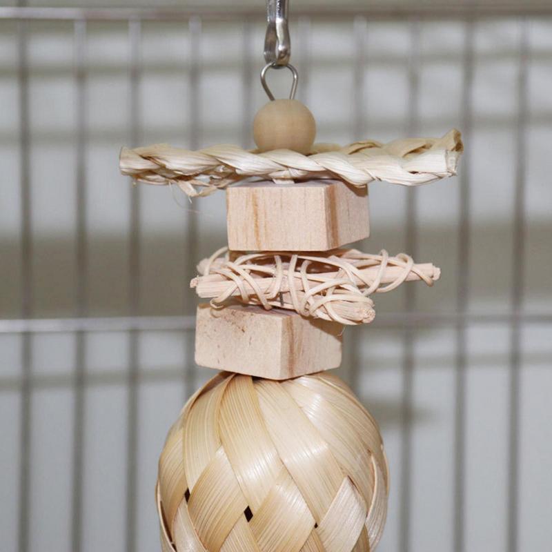 Wooden Bird Toys Cage Wooden Blocks For Parrot Multi-Layer Bird Blocks Funny Pet Supplies For Hamsters Chicks Gerbils