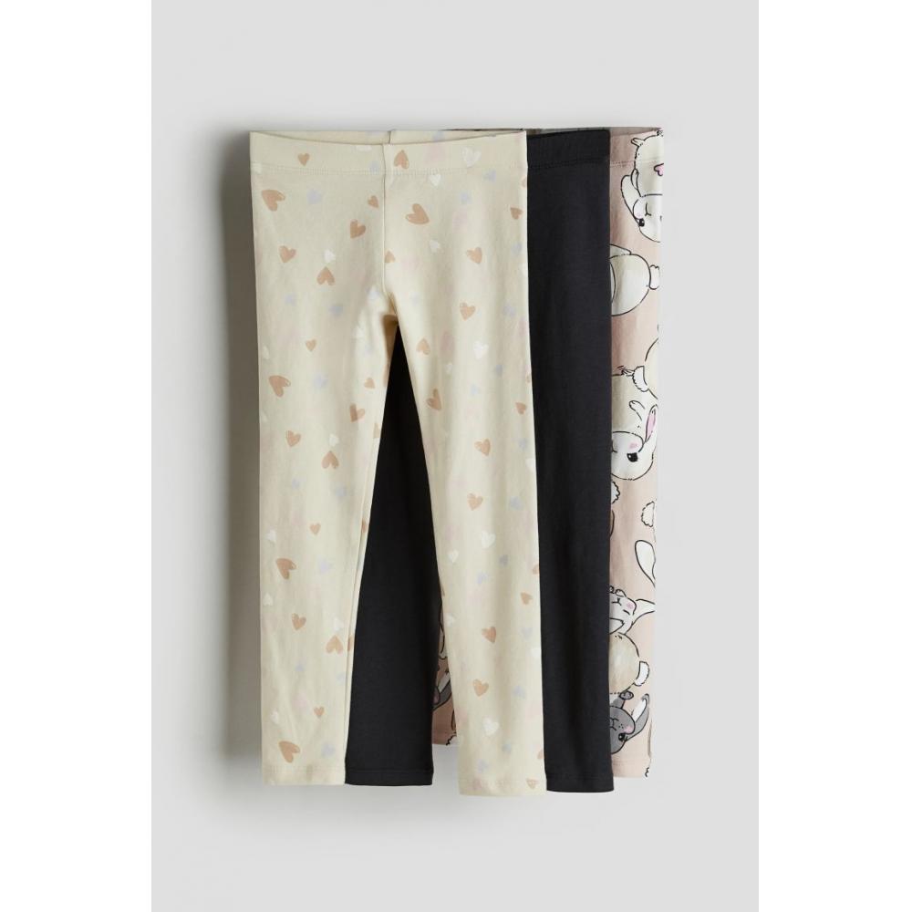 

Леггинсы HM из джерси, комплект из 3 предметов, светло-розовый кролик