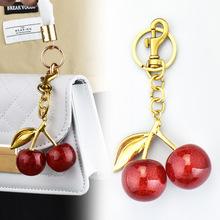 Cherry Keychain, Bag Pendant, Women'S Bag Jewelry, Exquisite Car Keychain, Elegant Couple Buckle.