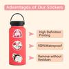 55-Pack Kitsune Graffiti Stickers for Scooter, Guitar, Computer, & Diary Decoration