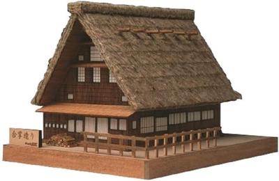 Woody Joe Mini Architecture No.1 Gassho-style Wooden Model Assembly Kit (Building)