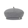 VARZAR VA Curved Oval Metal Blended Beret Gray