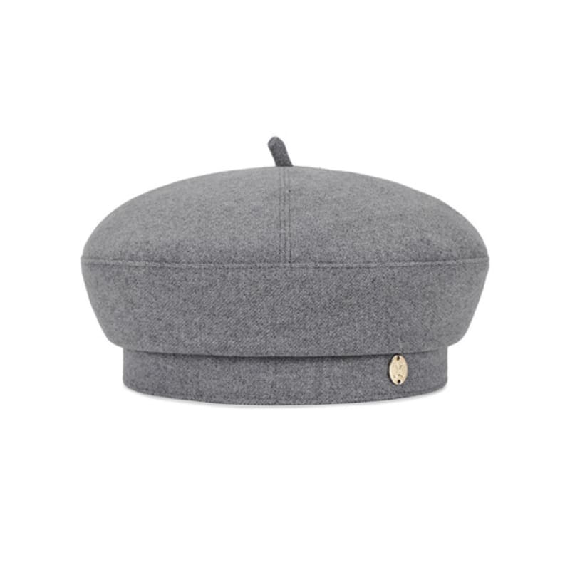 VARZAR VA Curved Oval Metal Blended Beret Gray