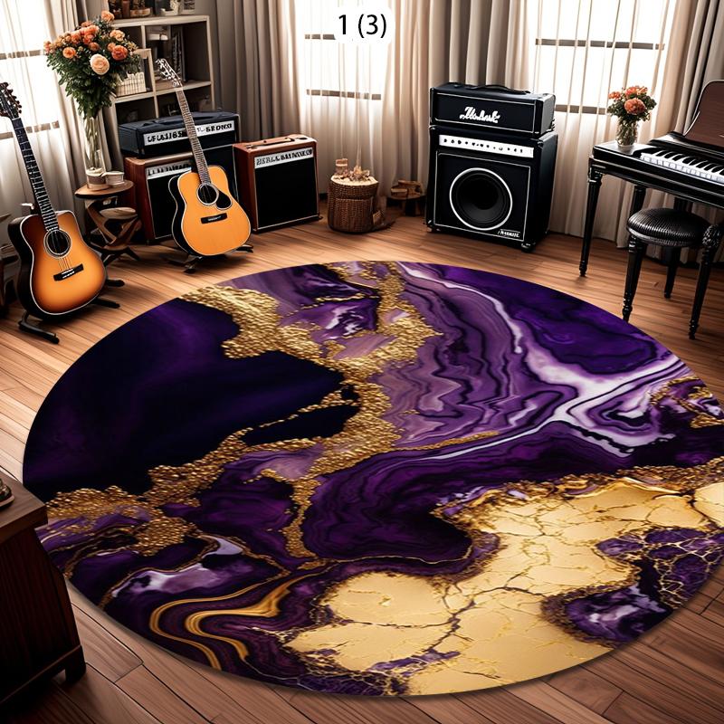 Round Rugs Luxurious Patterns Living Room Bedroom Carpets Non-slip Child Playroom Floor Mat Home Decor Gift Soft Table Carpets