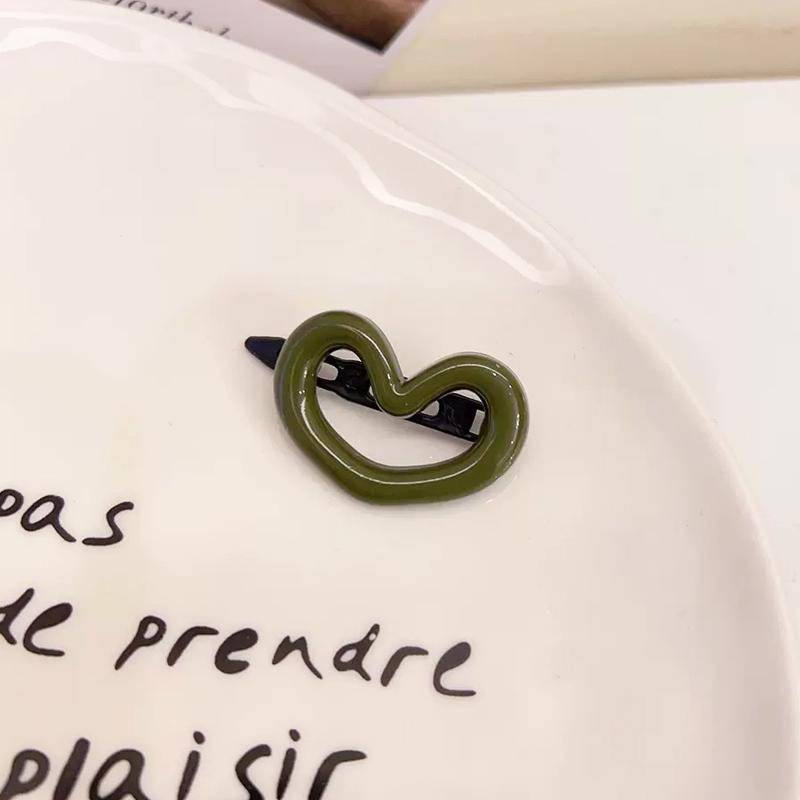 10pcs Love Morandi Hair Clip New Women's Side Broken Hair Clip Children's Seamless Duck Mouth Clip with Forehead Bangs Clip