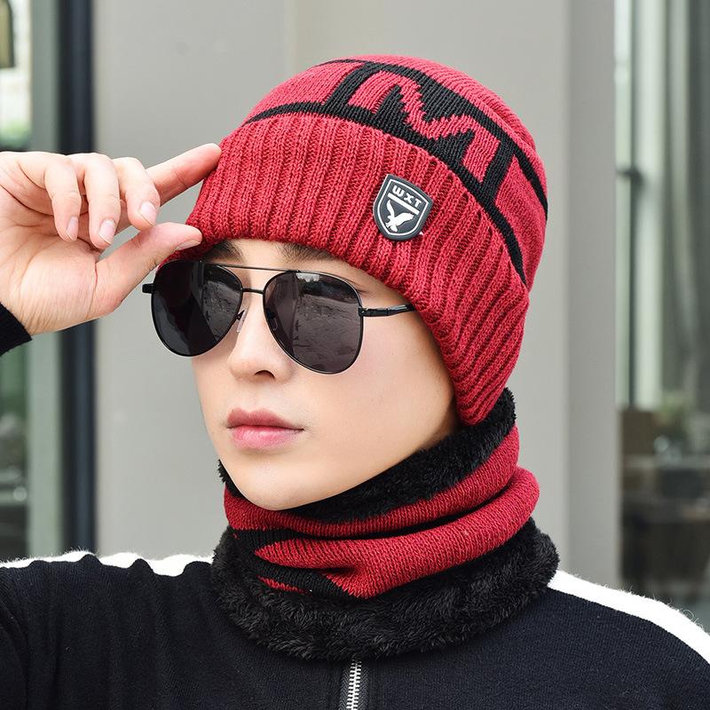 Mütze Herren Herbst und Winter Fleece Verdickt Ohrenschützer Ohrenschützer Warme Mütze Outdoor Pullovermütze Fahrradmütze Wollmütze Herren