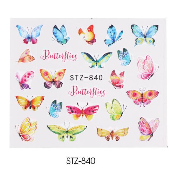 Water Nail Decal and Sticker Flower Leaf Tree Green Simple Summer Slider for Manicure Nail Art Watermark Tips