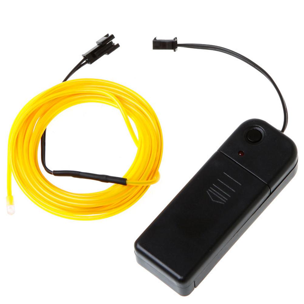 El Wire Luminescent Line Stage Prop LED Decorative Lamp Line wth 3V Battery Box