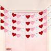 Valentinstag Liebe Blume Anhänger Banner Partyflagge Pfirsich Herz Dekoration Party Jubiläumsfeier Festliche Vorräte