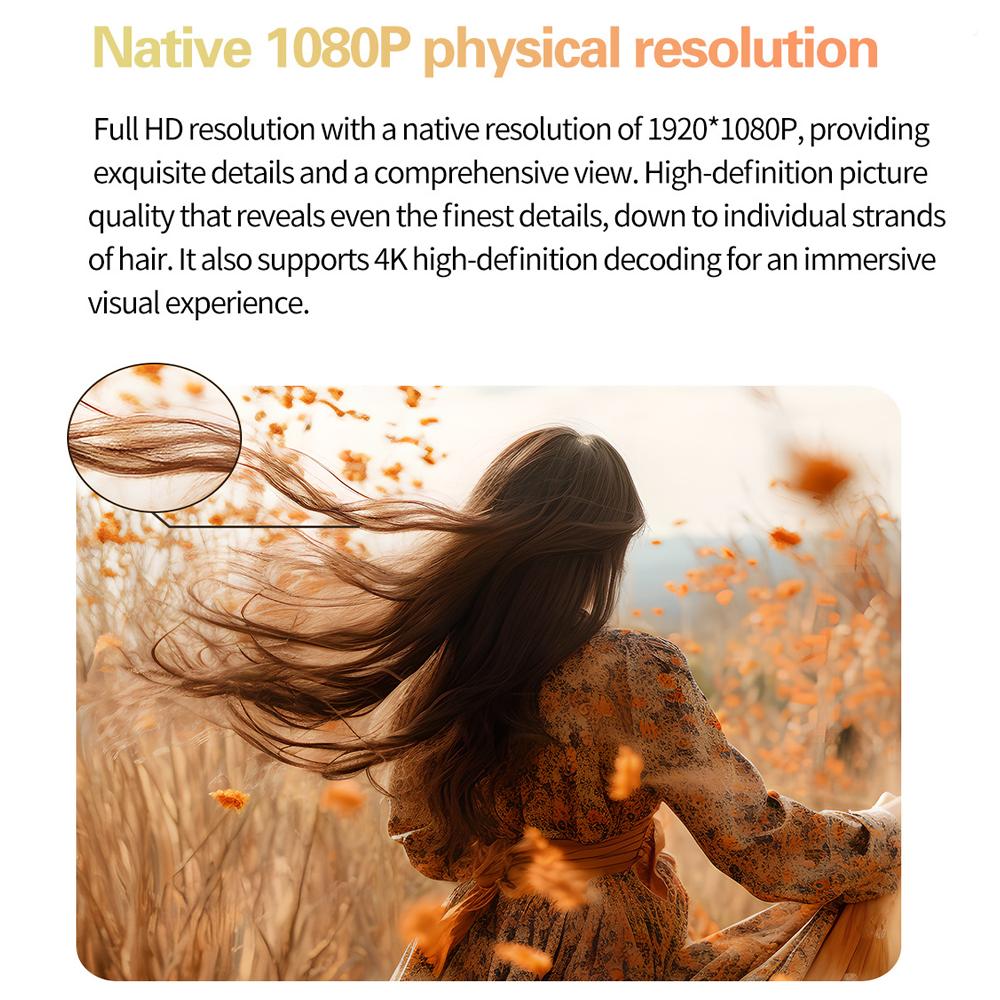 Vivicine Proiector portabil S500 Android 13 DLP 4K proiectoare native 1080P focalizare automată cu baterie de 15000 mAh pentru cinema, exterior, camping