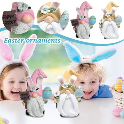 Easter Decorations Easter Gnomes Decor Resin Easter Bunny Doll Decoration