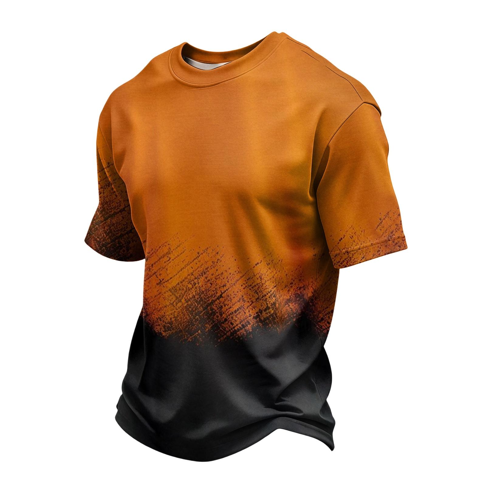 Men s Halloween Printed T-Shirt - Casual Short Sleeve Round Neck - Lightweight Breathable XL