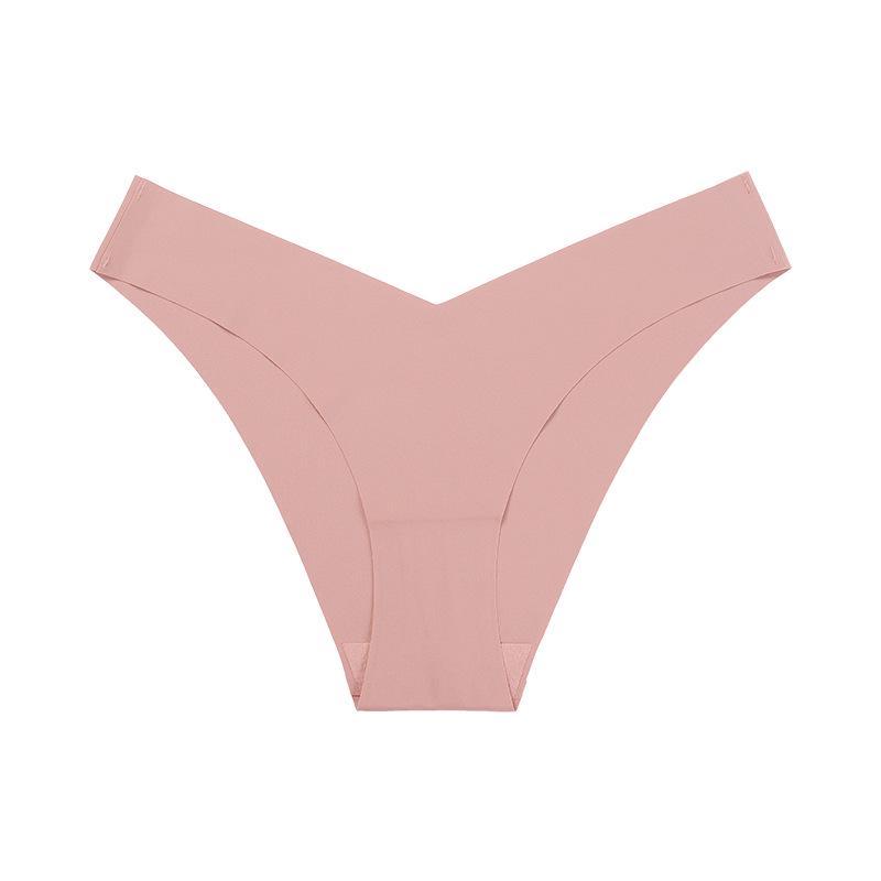 Plus Size Ice Silk Seamless Maternity V-Neck Low Waist One-Piece Sport Breathable Brazilian Panties