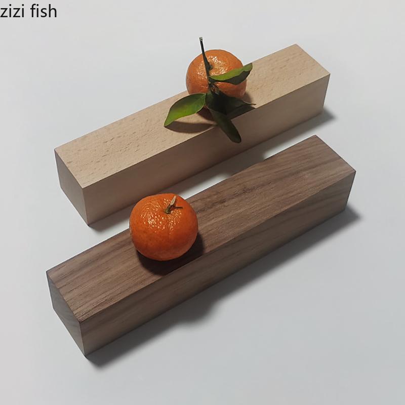 Long Wooden Pallet Dim Sum Dish Dessert Plate Sushi Plate Sashimi Plate Snack Bowl Fruit Tray Pastry Plates Bread Cake Stand