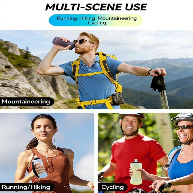 500ml Sport-Wasserflaschen mit weitem Hals, leicht zu reinigen, langlebig, Sport-Wasserflaschen für Radfahren, Laufen, Wandern