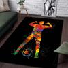 Football Sports Watercolor Splash Art Print Carpet Rug for Living Room Bedroom Sofa Doormat Home Decor Non-slip Floor Mat