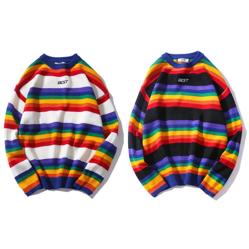 rainbow sweater mens