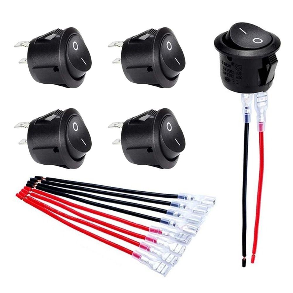 NEW High Quality 12V 24V Circular Switch Mini 20MM ON/OFF Switch 2 Pin Toggle Switch Round Rocker Switch RVs