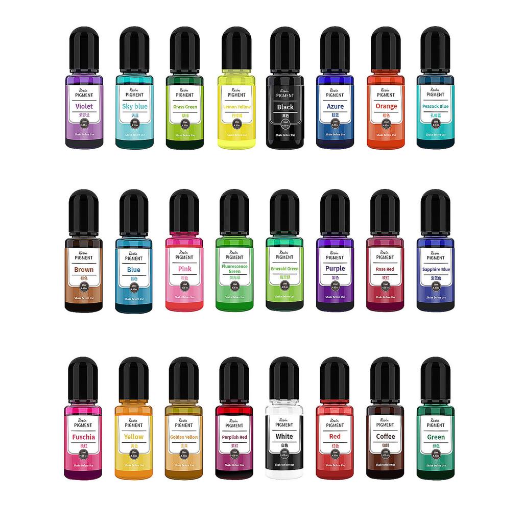 20 st Ljusfärgfärgämne Färgämne för Ljusframställning Ljus Pigmentfärgfärger DIY Handgjord Tvål Ljusframställning 10ml Flytande Badfärgämne