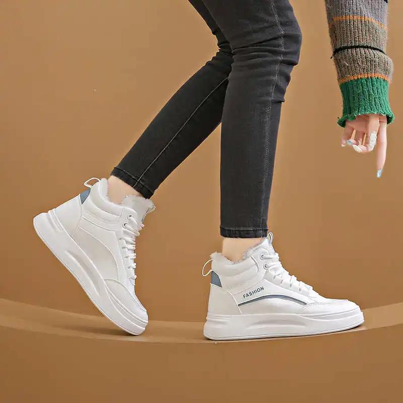 Fashion Warm Round Nose Woman Shoes Heel Minimalist Shoes Woman Shoes For Women Heel Sneakers Sport Zapatiilas Pas Cher Workout