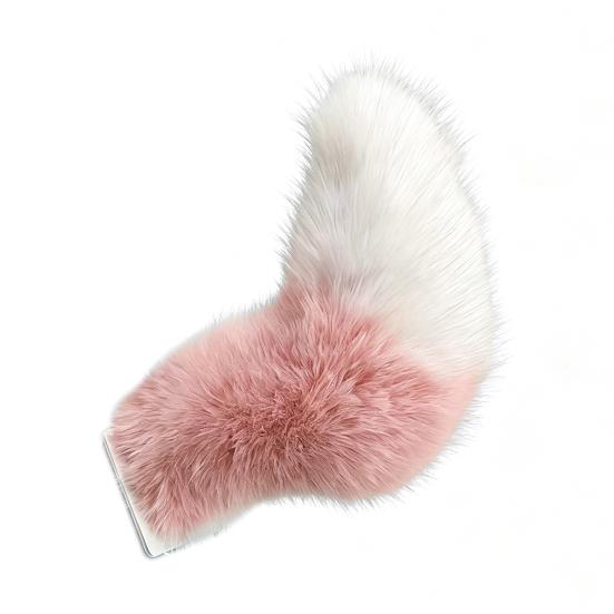 Electric Wagging Tail for Car USB Rechargeable Fox Tail Decoration with Remote Control